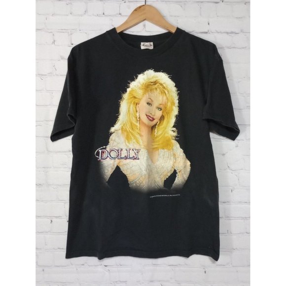 Continuity Other - Vintage Dolly Parton “Dolly” Black T Shirt Country Size Large Diva Concert Tour
